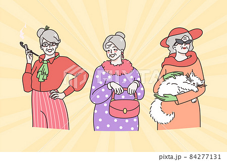 Stylish grandmothers and old women concept 84277131
