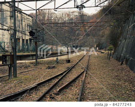 晩秋の廃線跡　信越線の碓氷峠　熊ノ平駅跡　11月 84277243
