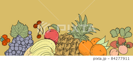 Fresh fruit border Fresh fruit border 84277911