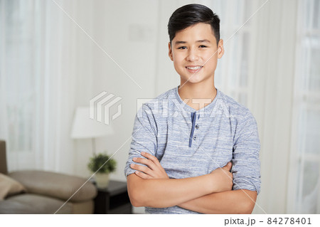 Positive Confident Teenage Boy Positive Confident Teenage Boy 84278401