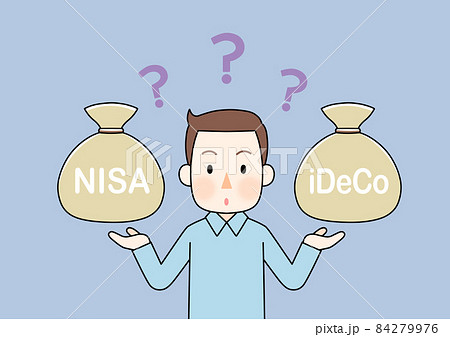 iDeCoとNISAについて知りたい男性 84279976