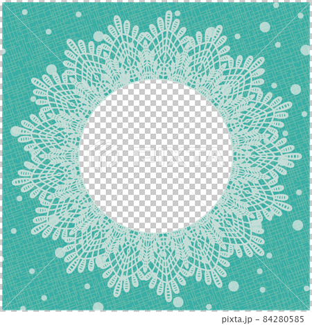 Lace material Circular frame Photo frame Dot pattern Green Lace material Circular frame Photo frame Dot pattern Green 84280585