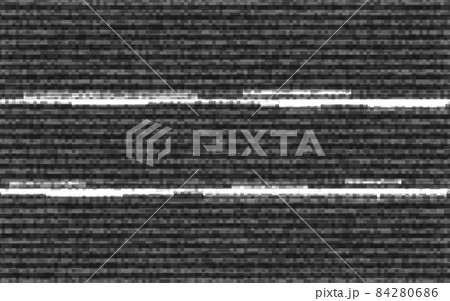 Glitch analog background. No signal VHS template. Videotape distortion effect. Old playback visualization. Low quality retro video. Vector illustration 84280686