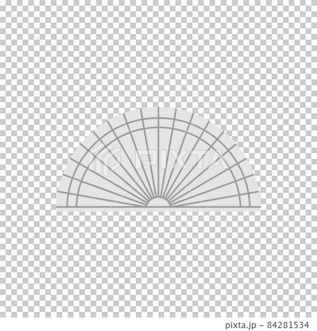 Illustration of a simple and flat protractor 84281534