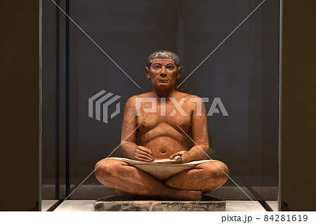the writer Antique egyptian statuette close up scribe the writer Antique egyptian statuette close up scribe 84281619