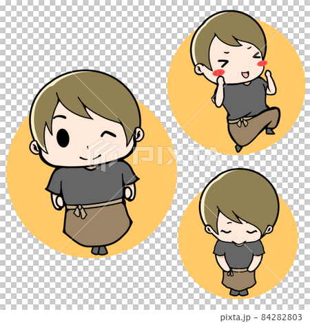 アルバイトイラスト 居酒屋の店員のイラスト素材