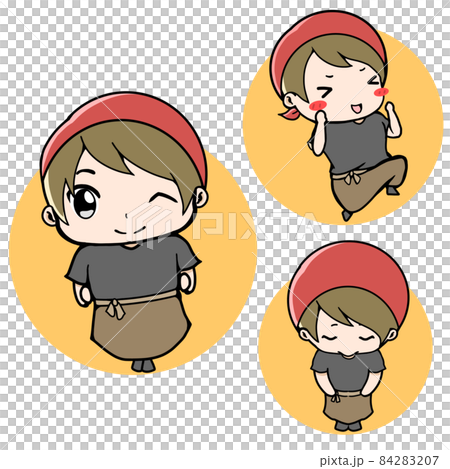 Part-time job illustration Izakaya clerk Part-time job illustration Izakaya clerk 84283207