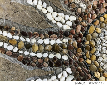 Beautiful stone pattern with drawings. Close up Beautiful stone pattern with drawings. Close up 84285445