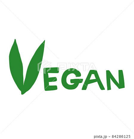 ヴィーガン　vegan の文字アイコン 84286125