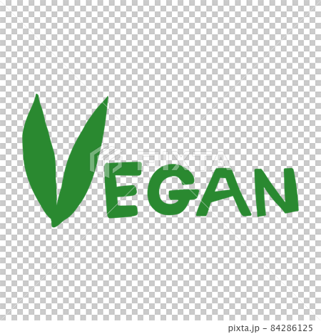 ヴィーガン　vegan の文字アイコン 84286125