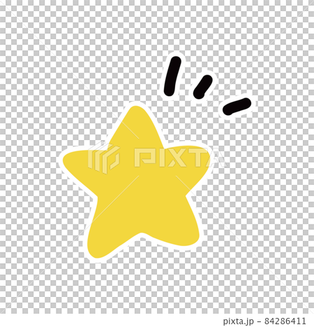 星のシンプル手描き風イラスト 星のシンプル手描き風イラスト 84286411