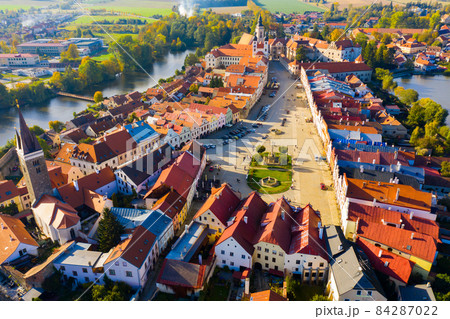 Aerial view of Telc, Czech Republic Aerial view of Telc, Czech Republic 84287022