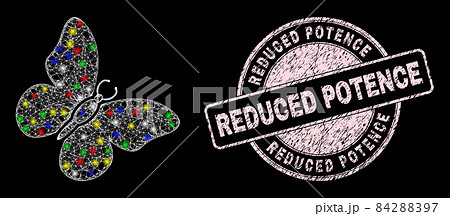 Textured Reduced Potence Watermark and Glitter Network Web Butterfly 84288397