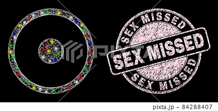 Rubber Sex Missed Badge and Shiny Mesh Hatched Circle Center Rubber Sex Missed Badge and Shiny Mesh Hatched Circle Center 84288407