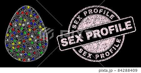 Textured Sex Profile Stamp and Magic Net Web Egg 84288409