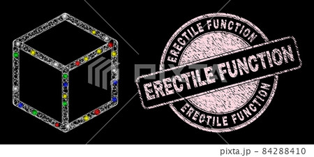 Rubber Erectile Function Stamp and Glowing Net Web Cubic 84288410