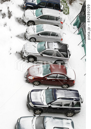 Snowy parking Snowy parking 84289199