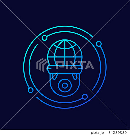 ip camera line vector icon ip camera line vector icon 84289389