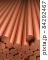 copper billets raw sticks, 3d rendering 84292467