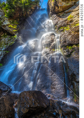 Waterfall Bystre near of The Hrinova village in central Slovakia Waterfall Bystre near of The Hrinova village in central Slovakia 84293556