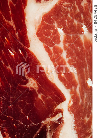 texture of spanish ham - iberico bellota jamon 84294428