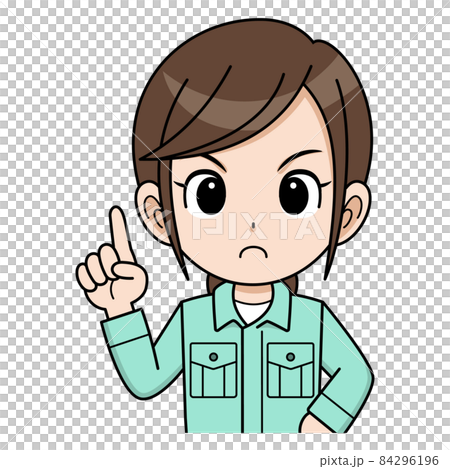 注意する作業員の女性 84296196