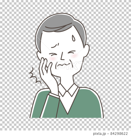 歯が痛いシニア男性 84298622
