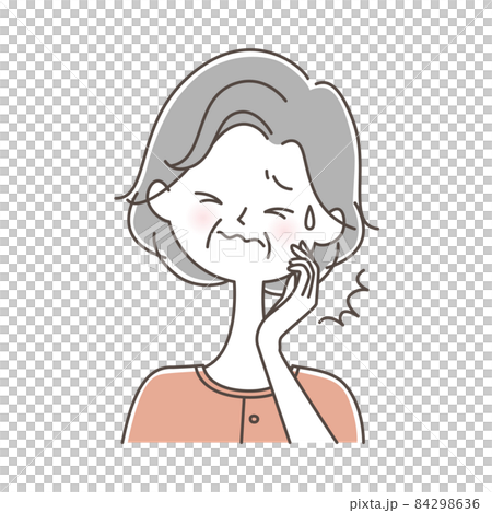 歯が痛いシニア女性 84298636