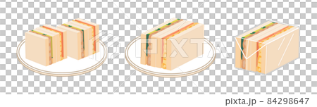 Mixed sandwich set tuna cucumber + ham egg square 84298647