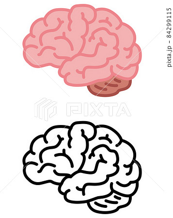 脳のイラストセットのイラスト素材