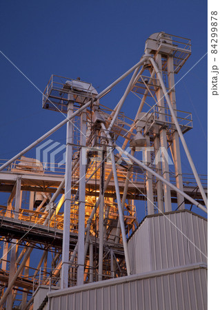 grain elevator at night grain elevator at night 84299878