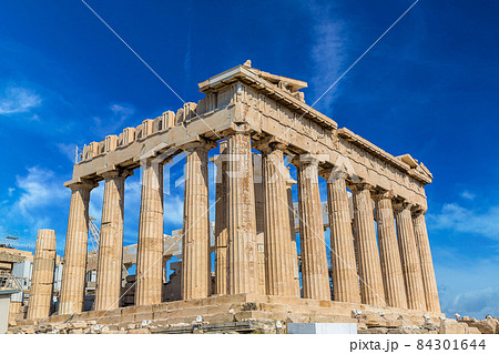 Parthenon temple on the Acropolis  in Athens 84301644