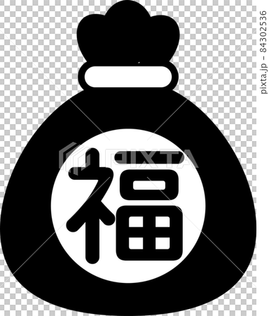 "Lucky bag" icon of black drawstring bag no.01 "Lucky bag" icon of black drawstring bag no.01 84302536