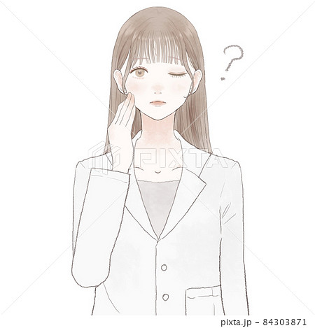 疑問を持っている女性医師 疑問を持っている女性医師 84303871