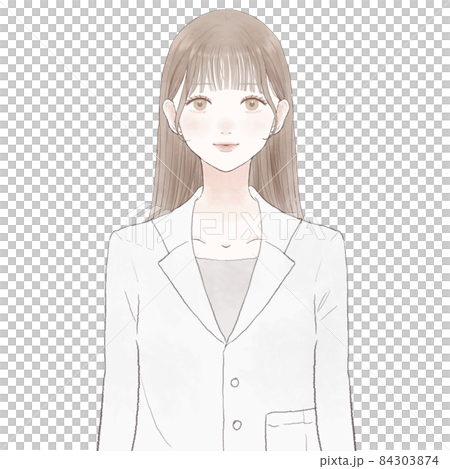 Front and bust up of a female doctor 84303874