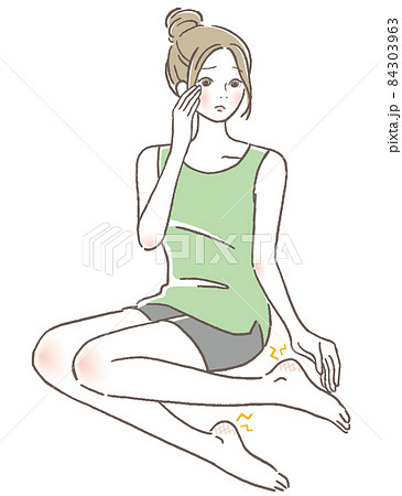 足のかかとが気になる女性 84303963