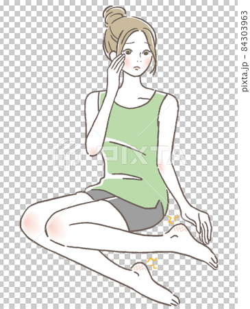 足のかかとが気になる女性 84303963