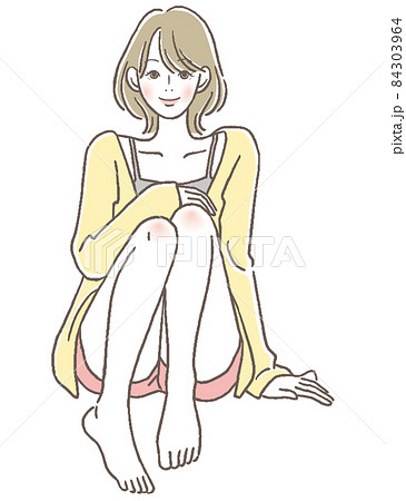 ホームウェアを着てリラックスする女性 84303964