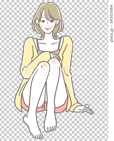 ホームウェアを着てリラックスする女性 84303964