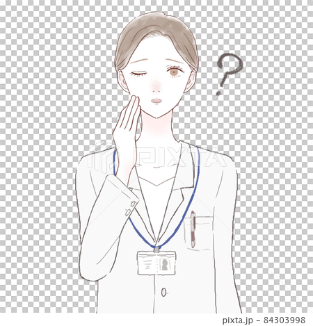 Female doctor in doubt - Stock Illustration [84303998] - PIXTA