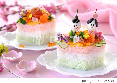 かわいいひな祭り おひな様ケーキ ちらしケーキ寿司 ひし形ケーキ かわいいひな祭り おひな様ケーキ ちらしケーキ寿司 ひし形ケーキ 84304534