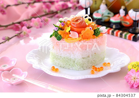 かわいいひな祭り お花ケーキ ちらしケーキ寿司 ひし形ケーキ かわいいひな祭り お花ケーキ ちらしケーキ寿司 ひし形ケーキ 84304537