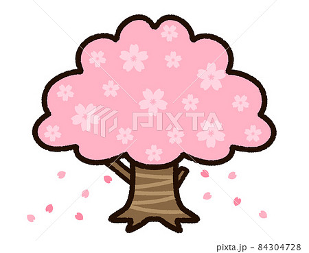 かわいい桜の木のイラスト素材