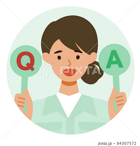 作業服の女性の上半身イラスト Q&A 作業服の女性の上半身イラスト Q&A 84307572