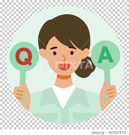 作業服の女性の上半身イラスト Q&A 作業服の女性の上半身イラスト Q&A 84307572