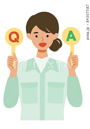 作業服の女性の上半身イラスト Q&A 作業服の女性の上半身イラスト Q&A 84307587