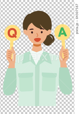 作業服の女性の上半身イラスト Q&A 作業服の女性の上半身イラスト Q&A 84307587