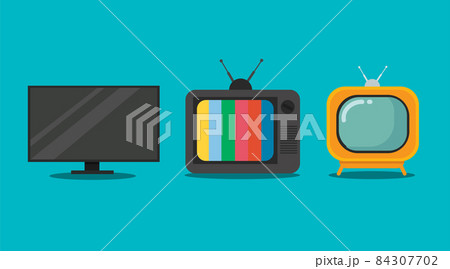 set of television icon vector set of television icon vector 84307702