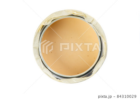 Painters tape on open paint can top view 84310029