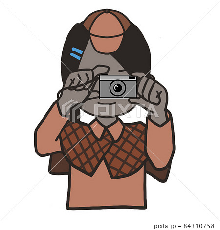 正面向きでカメラを構える若い探偵（女2） 84310758